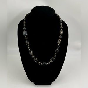 Vintage Navy and Gold Tone Necklace